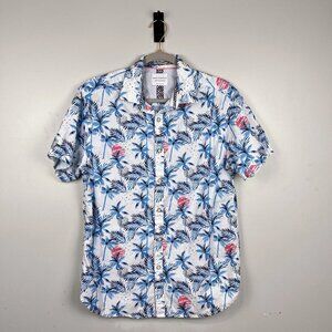 Ricky & Micky Palm Tree Short Sleeve Button Up Shirt | M